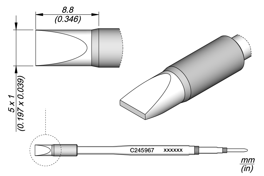 C245967 - Chisel Cartridge 5 x 1 HT